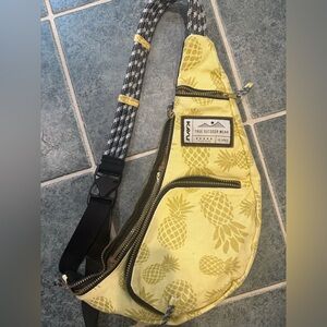 Kavu Yellow Pineapple Print Sling Bag